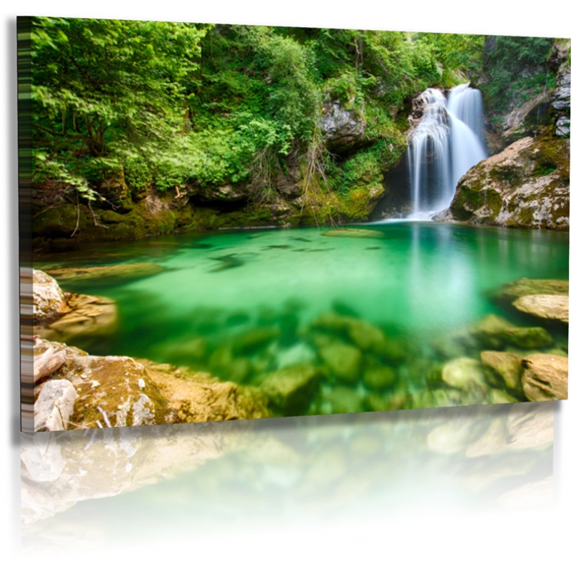 Wandbild aus Plexiglas® Druck auf Acryl 120x60 Landschaften Wasserfall Krka 