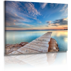Naturbilder - Landschaft - Bild - Kroatien - Meer - Strand - Steg - Sonnenuntergang