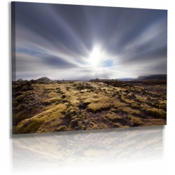 Naturbilder - Landschaft - Island - Bild - Moos - Flechten - Sonne - Wolken