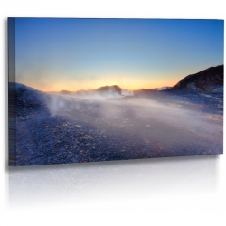 Naturbilder - Landschaft - Island - Bild - Vulkane - Steine - Solfatare - Nebel - Dampf