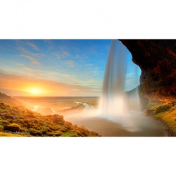 Naturbilder - Landschaft - Island - Bild - Wasserfall -...