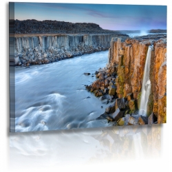 Naturbilder - Landschaft - Island - Bild - Wasserfall - Steine - Felsen - Fluss