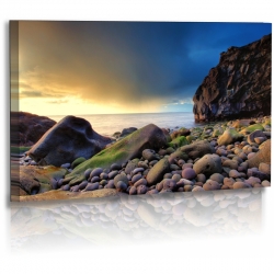 Naturbilder - Landschaft - Island - Bild - Wolken - Meer - Strand - Steine - Felsen - Riff