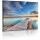 Naturbilder - Landschaft - Bild - Kroatien - Meer - Strand - Steg - Sonnenuntergang Leinwand 30 cm  x  20 cm