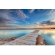 Naturbilder - Landschaft - Bild - Kroatien - Meer - Strand - Steg - Sonnenuntergang Leinwand 30 cm  x  20 cm