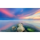 Naturbilder - Landschaft - Bild - Meer - Steine - Sonnenuntergang - Wolken