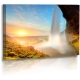 Naturbilder - Landschaft - Island - Bild - Wasserfall - Gischt - Sonnenuntergang