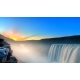 Naturbilder - Landschaft - Island - Bild - Wasserfall - Steine - Felsen - Sonnenuntergang
