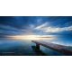 Naturbilder - Landschaft - Kroatien - Bild - Wolken - Meer - Strand - Steg Leinwand 50 cm  x  30 cm
