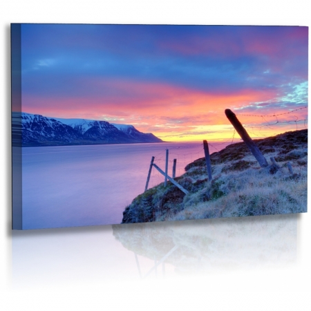 Naturbilder - Landschaft - Island - Bild - Sonnenuntergang - Meer - Fjord - Mitternachtssonne