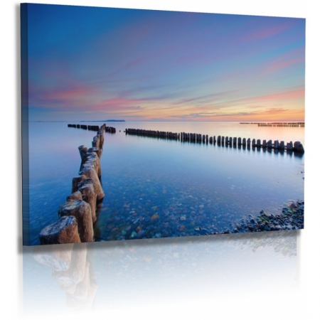 Naturbilder - Landschaft - Strand - Buhnen - Steine - Ostsee - Sonnenuntergang